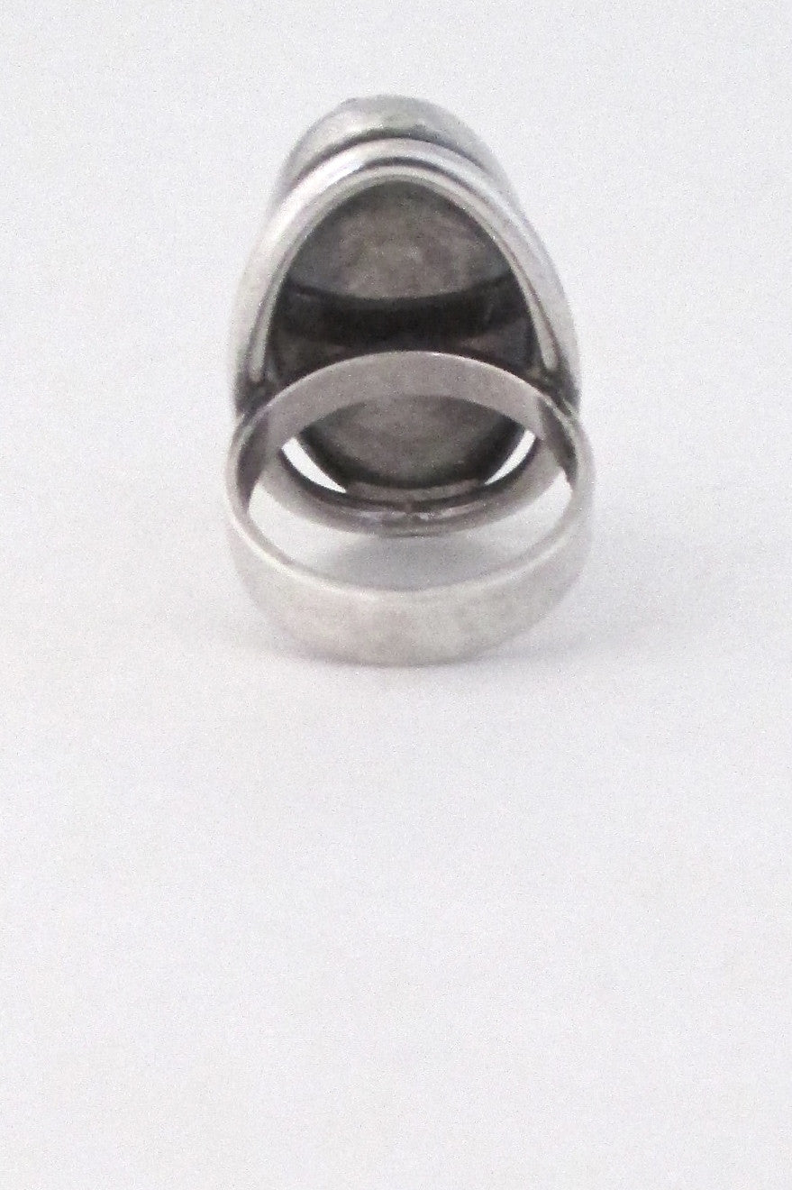 Niels Erik From large sterling cabochon ring