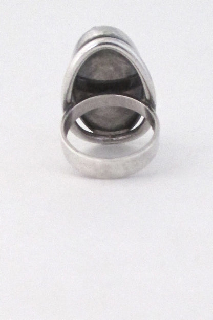 Niels Erik From large sterling cabochon ring