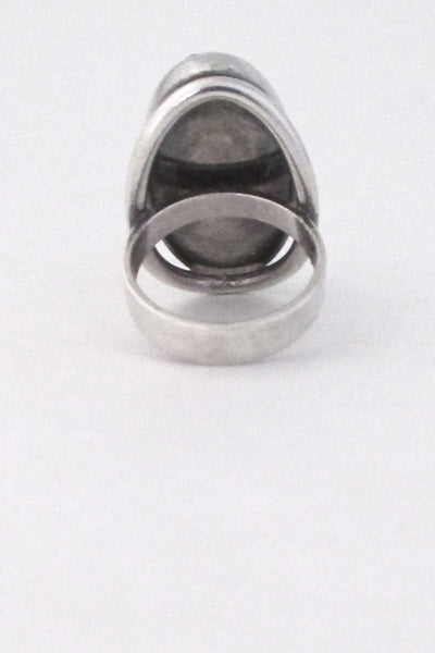Niels Erik From large sterling cabochon ring