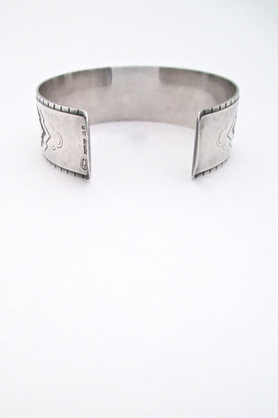 Georg Jensen Art Deco heavy silver cuff bracelet #38