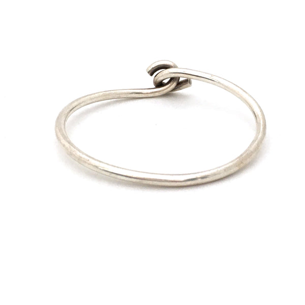 Ib Bluitgen heavy silver hook bangle bracelet