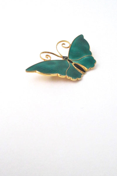 David-Andersen large enamel butterfly brooch