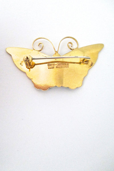 David-Andersen large enamel butterfly brooch