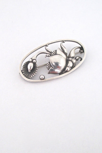 Georg Jensen flower & leaf brooch #274 - Gundorph Albertus