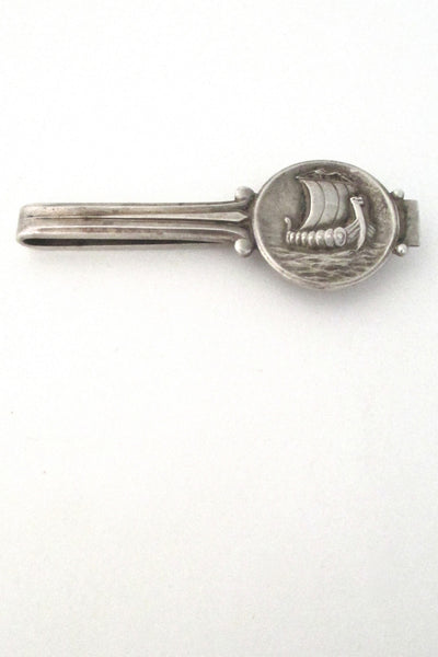 Georg Jensen Denmark vintage sterling silver viking ship tie bar # 263 by Harald Nielsen