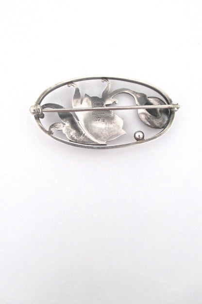 Georg Jensen flower & leaf brooch #274 - Gundorph Albertus