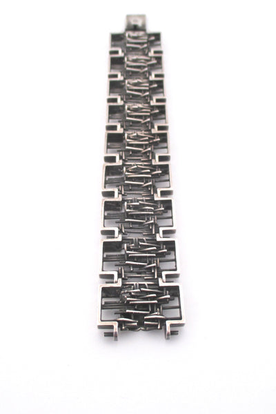 Hans Gehrig - exceptional Modernist panel link bracelet - rare