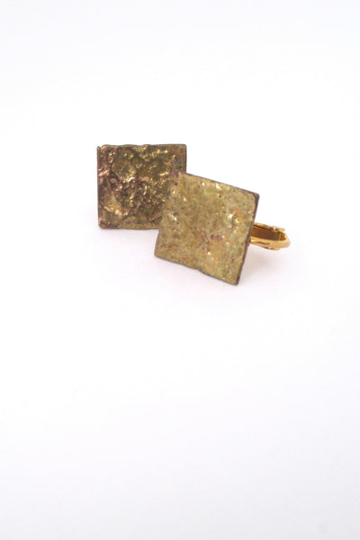 Anne Dick bronze earrings - 4 pairs