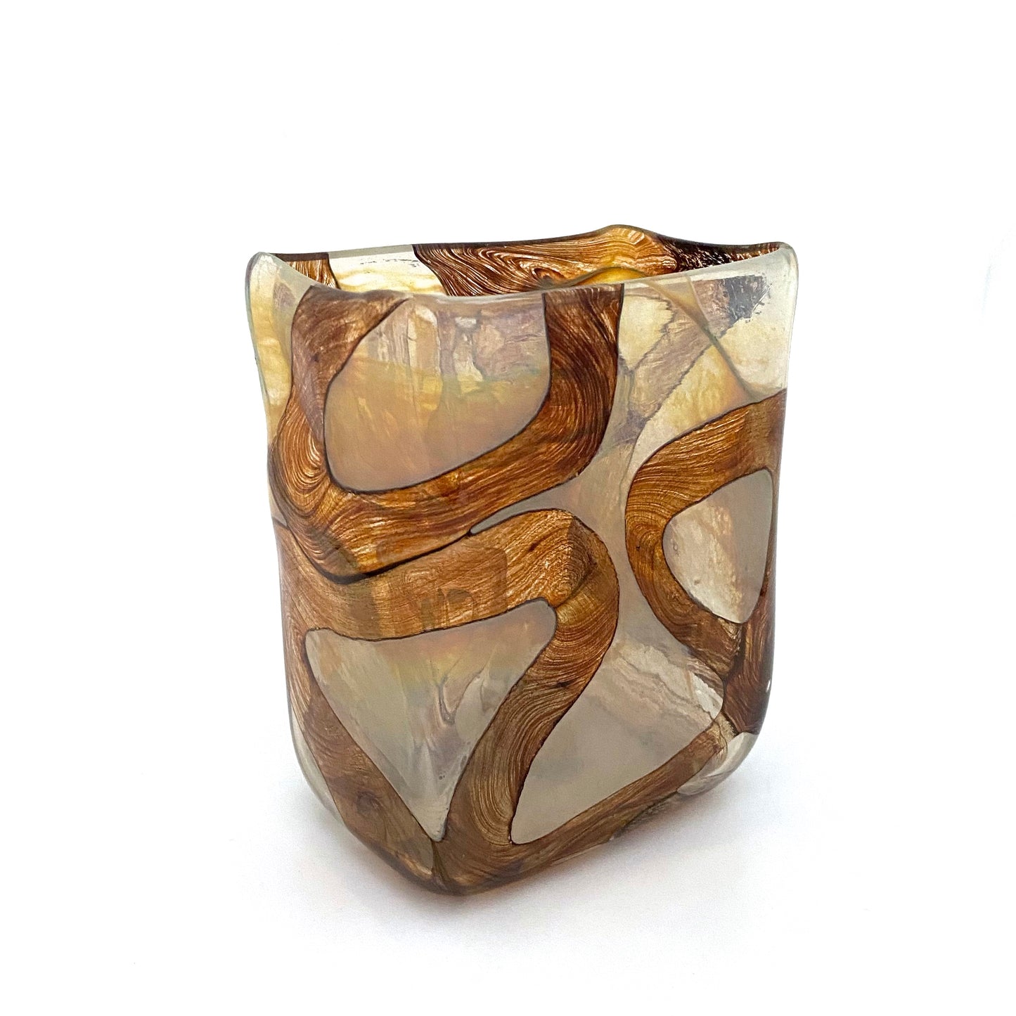 Mdina vase ~ 'Earthtones', signed