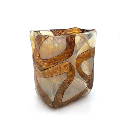 Mdina vase ~ 'Earthtones', signed