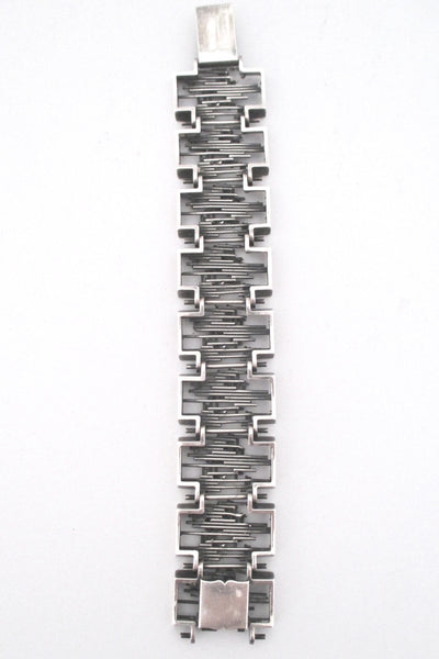 Hans Gehrig - exceptional Modernist panel link bracelet - rare