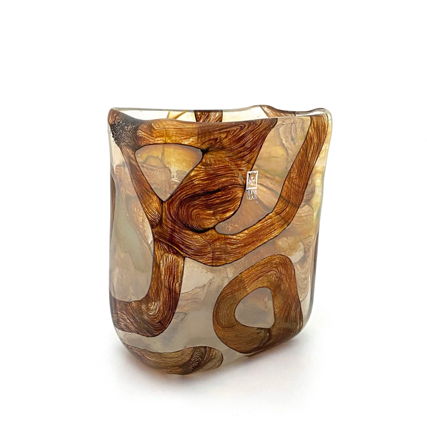 Mdina vase ~ 'Earthtones', signed