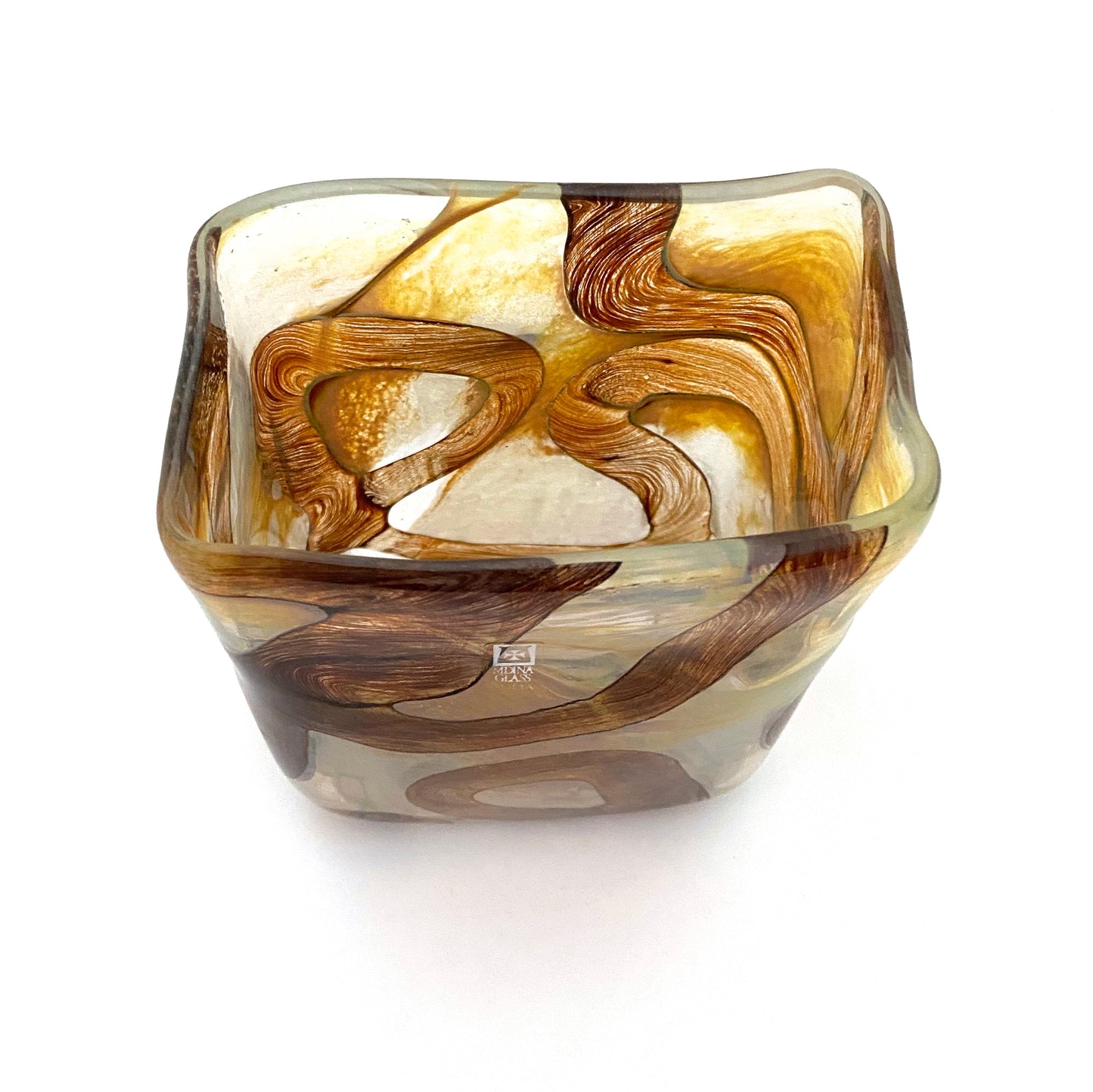 Mdina vase ~ 'Earthtones', signed