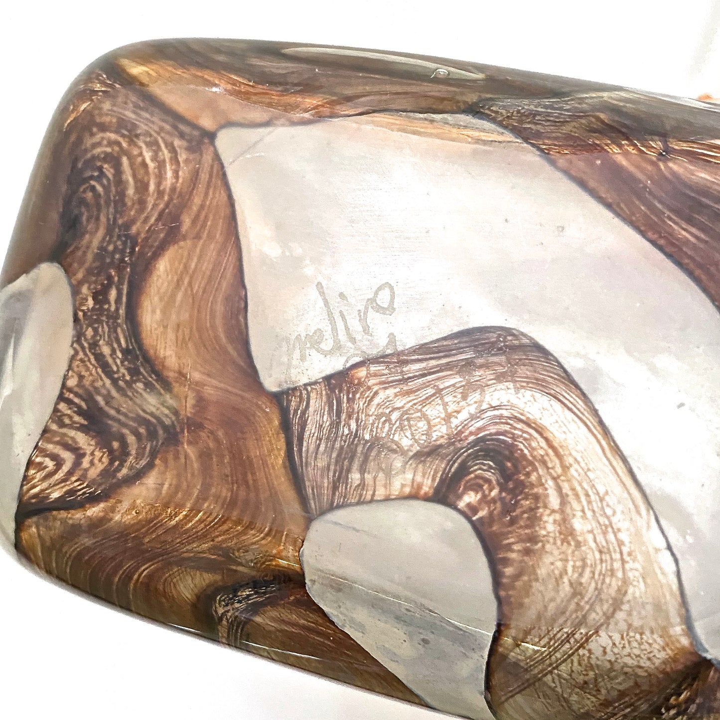 Mdina vase ~ 'Earthtones', signed