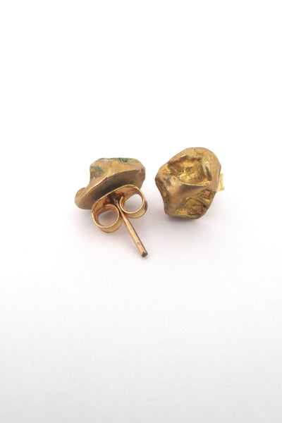 Anne Dick petite bronze pierced earrings - 6 pairs