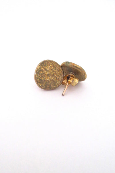 Anne Dick petite bronze pierced earrings - 6 pairs