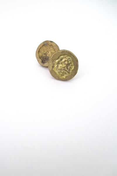 Anne Dick petite bronze pierced earrings - 6 pairs