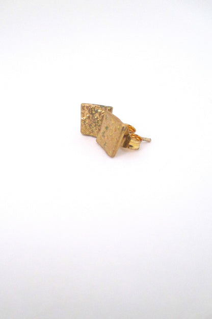 Anne Dick petite bronze pierced earrings - 6 pairs