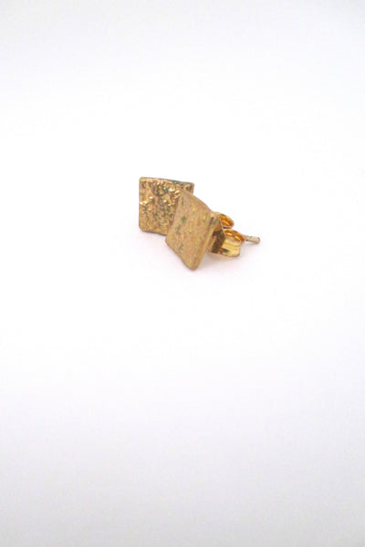 Anne Dick petite bronze pierced earrings - 6 pairs