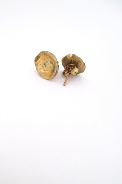 Anne Dick petite bronze pierced earrings - 6 pairs
