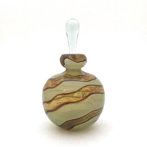 profile Mdina Glass Malta vintage blown glass Earthtones Earth scent bottle mid century modern design