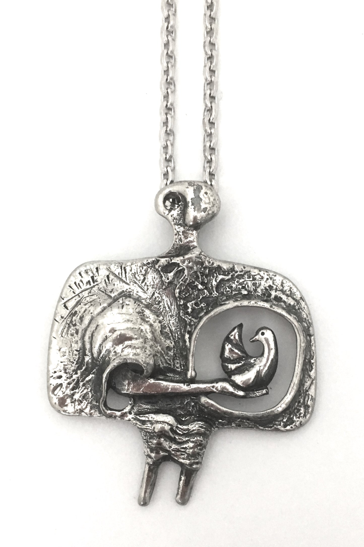 Guy Vidal 'bird in hand' pendant necklace