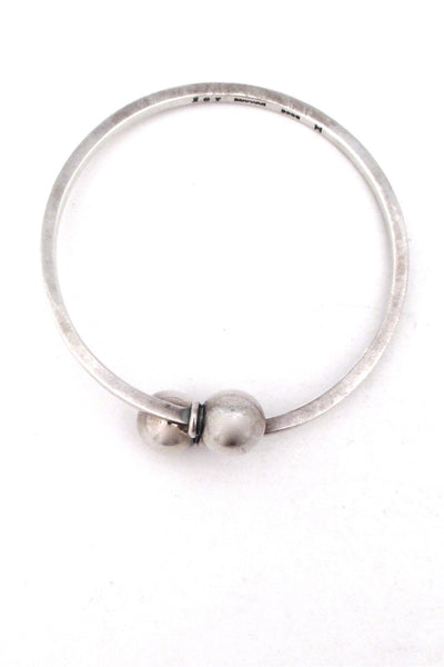 Hans Hansen Denmark vintage modernist silver bangle bracelet