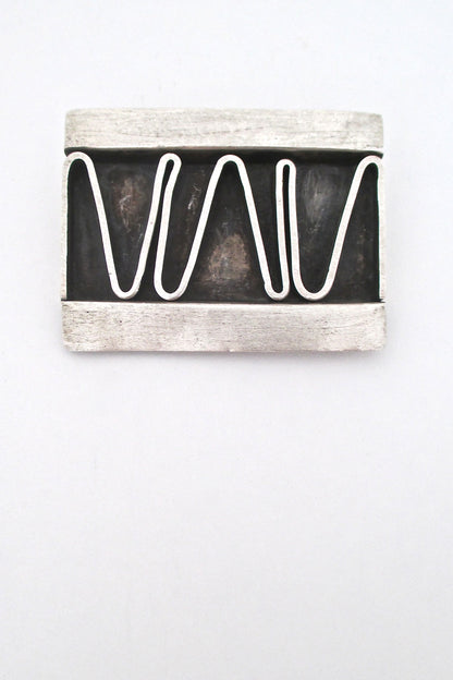 Betty Cooke large shadowbox brooch