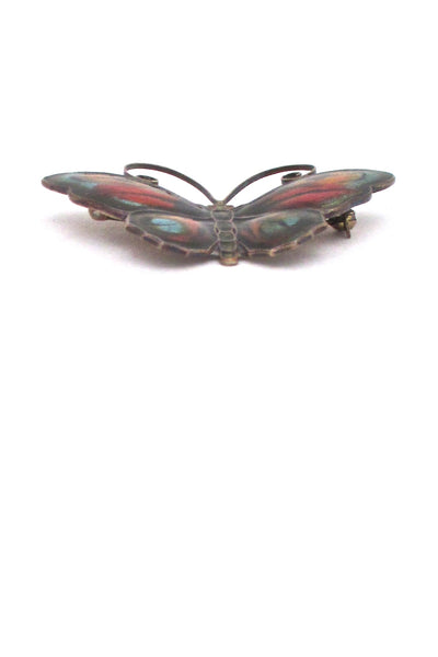 David Andersen large multi colour butterfly brooch