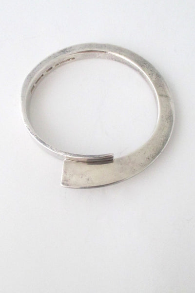 top Soren Borup Denmark vintage Scandinavian Modernist silver heavy hinged bracelet