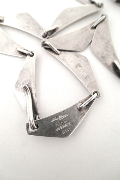 Hans Hansen silver 'peaks' necklace #315