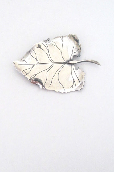 Anton Michelsen naturalistic leaf brooch ~ Gertrud Engel
