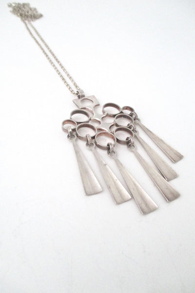 David Andersen Norway long Scandinavian modernist pendant necklace at Samantha Howard Vintage