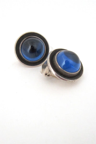 NE From Denmark vintage silver and blue earrings