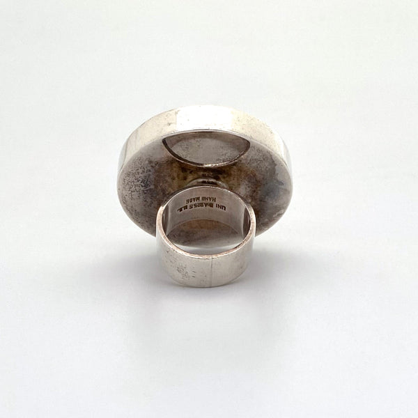 Uni David-Andersen *extra* large silver & tiger eye ring ~ Marianne Berg