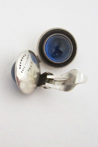 NE From Denmark vintage silver and blue earrings