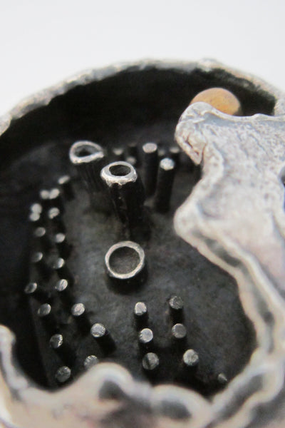 Guy Vidal, Canada vintage large brutalist pod pendant