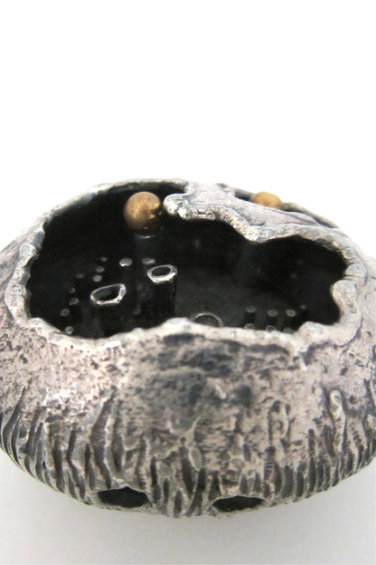 Guy Vidal, Canada vintage large brutalist pod pendant