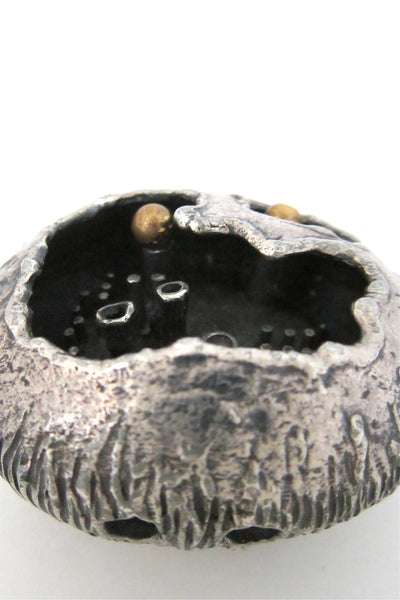 Guy Vidal, Canada vintage large brutalist pod pendant