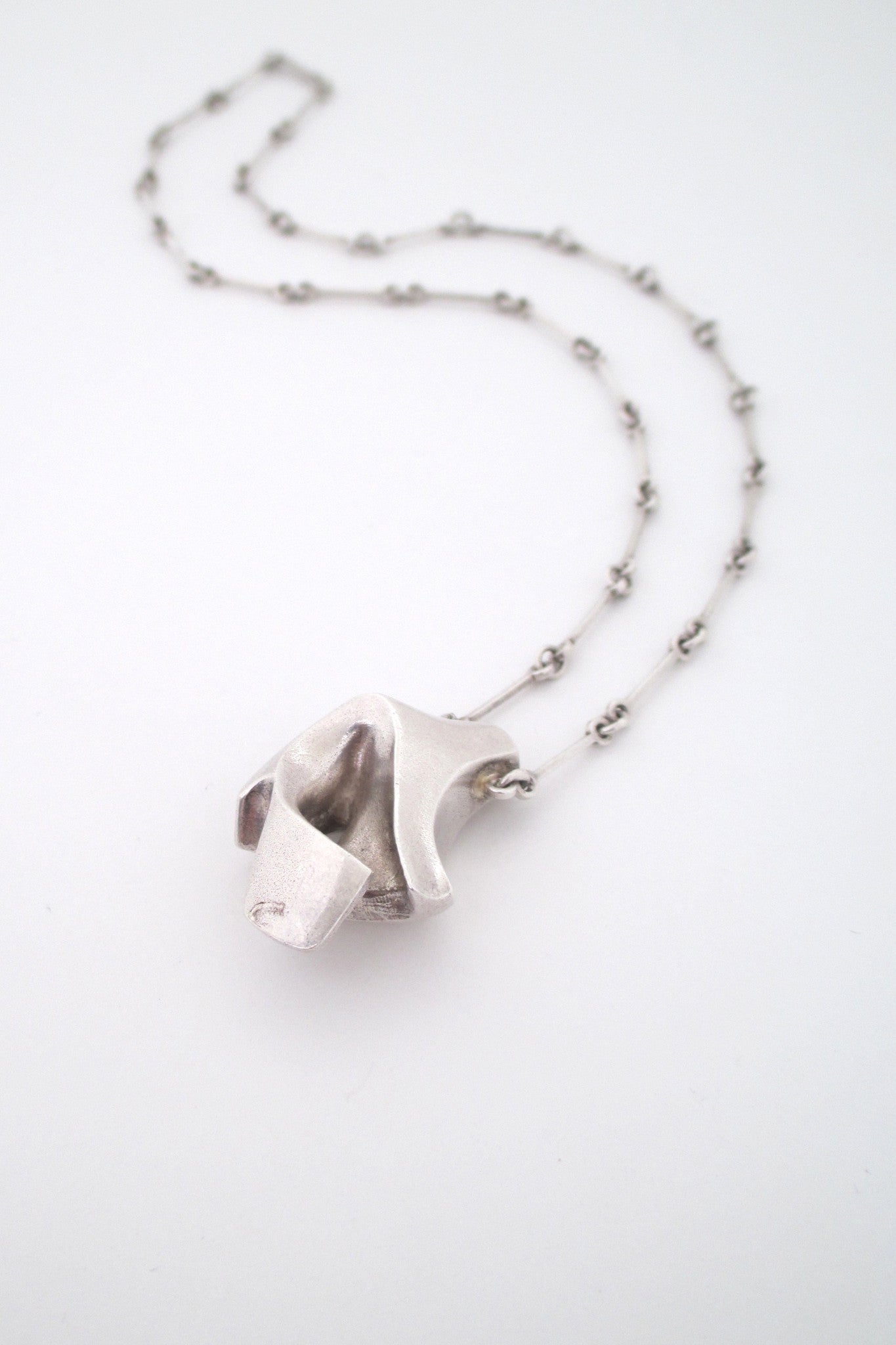 Bjorn Weckstrom heavy silver pendant necklace