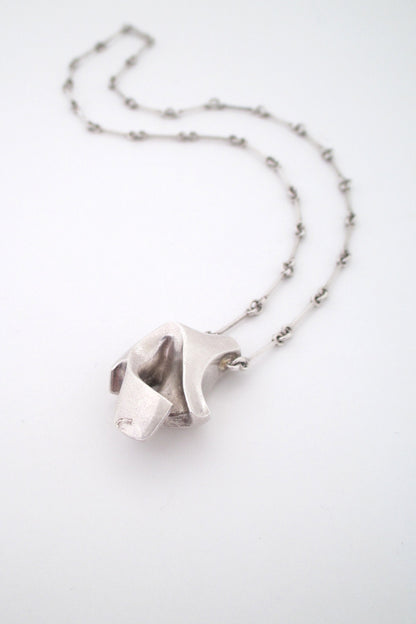 Bjorn Weckstrom heavy silver pendant necklace