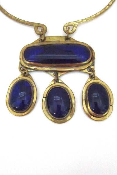 Rafael Alfandary Canada vintage cobalt blue four stone choker