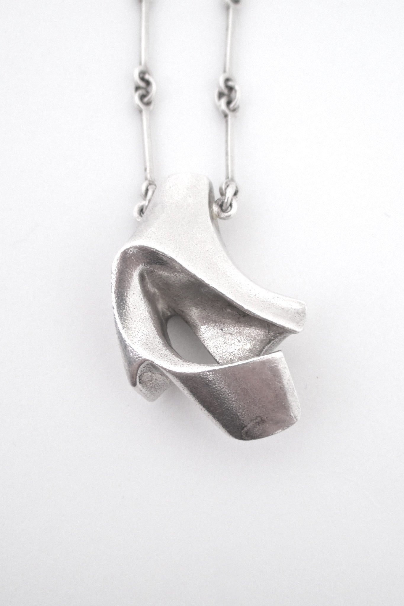 Bjorn Weckstrom heavy silver pendant necklace