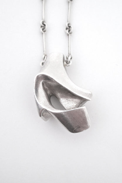 Bjorn Weckstrom heavy silver pendant necklace
