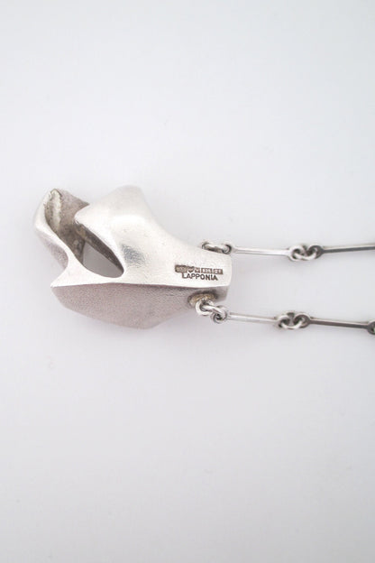 Bjorn Weckstrom heavy silver pendant necklace