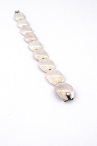 closure Neils Erik NE From Denmark vintage Scandinavian Modernist silver panel link bracelet