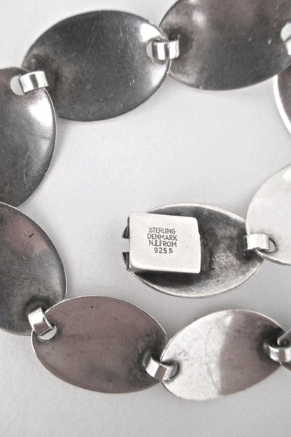 N E From silver panel link bracelet