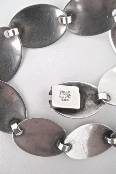 N E From silver panel link bracelet