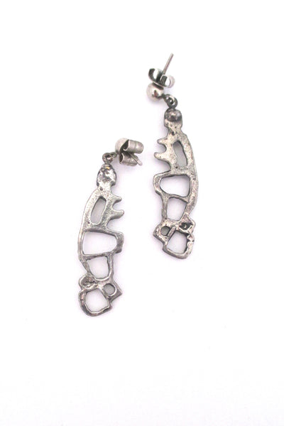 Guy Vidal openwork drop earrings - for pierced ears