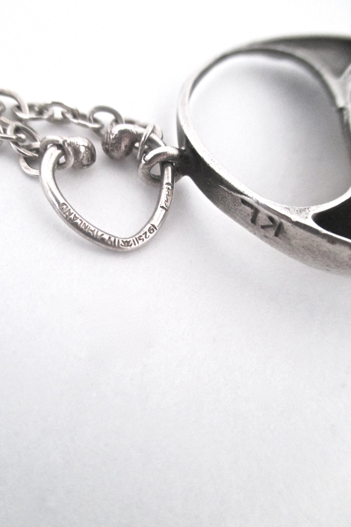 Karl Laine silver & smoky quartz pendant necklace